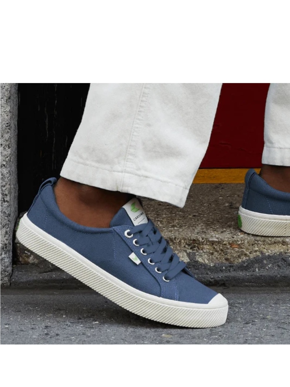 Cariuma OCA Low Canvas Sneakers in Shadow Blue